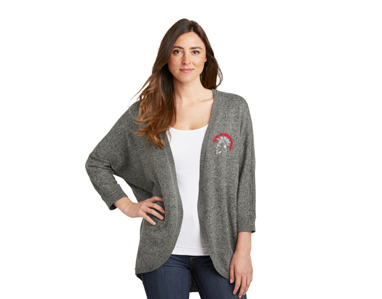 LSW416 Port Authority ® Ladies Marled Cocoon Sweater - Warm Grey