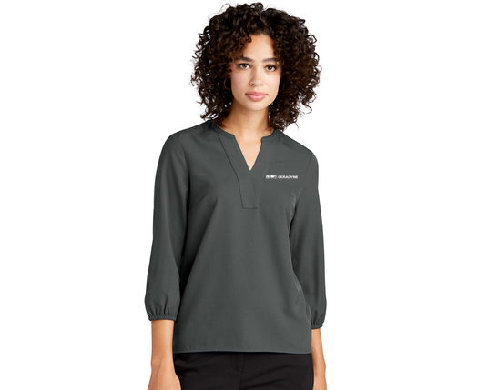 MM2011 MERCER+METTLE™ Women&#39;s Stretch Crepe 3/4-Sleeve Blouse