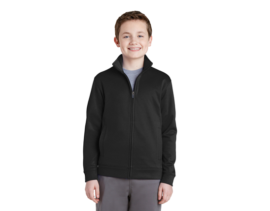 Sport-Tek® Youth Sport-Wick® Fleece Full-Zip Jacket BLACK LDA-YST241