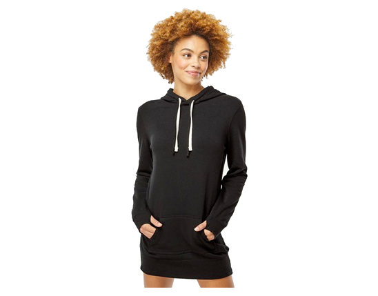 Independent Trading Co. - Women’s Special Blend Hooded Sweatshirt Black Dress - LDA - PRM65DRS