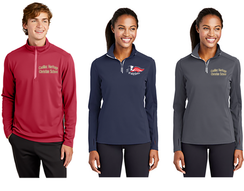Sport-Tek® Sport-Wick® Textured 1/4-Zip Pullover- CHCS