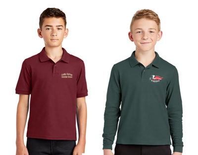 Port Authority® Youth Silk Touch™ Polo - Long & Short Sleeve - YOUTH -CHCS