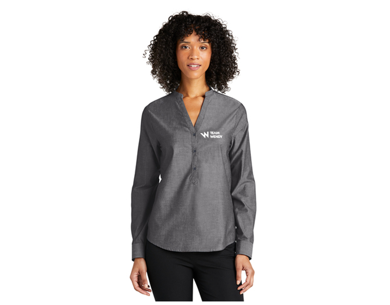 Port Authority® Women&#39;s Long Sleeve Chambray Easy Care Shirt - LW382 - AVON / TEAM WENDY