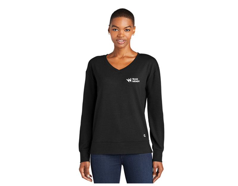OGIO® Women&#39;s Luuma Flex Long Sleeve V-Neck - LOG825 - AVON / TEAM WENDY