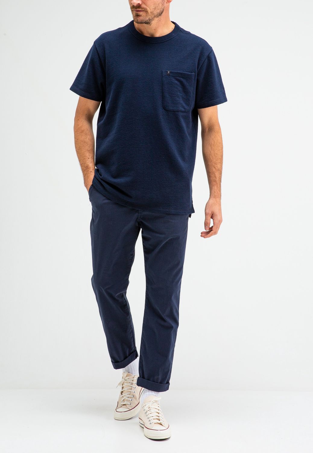Butcher of Blue Adrien Loose Pkt Tee Alaska Blue