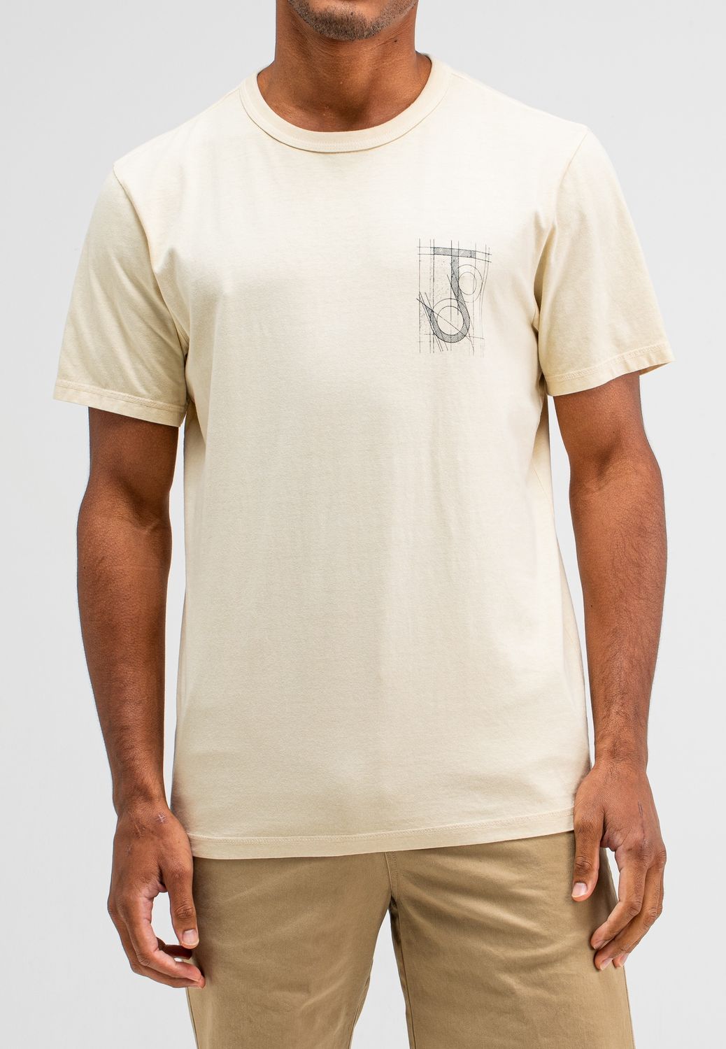Butcher of Blue Classic Hook Sketch Tee Beige Grey