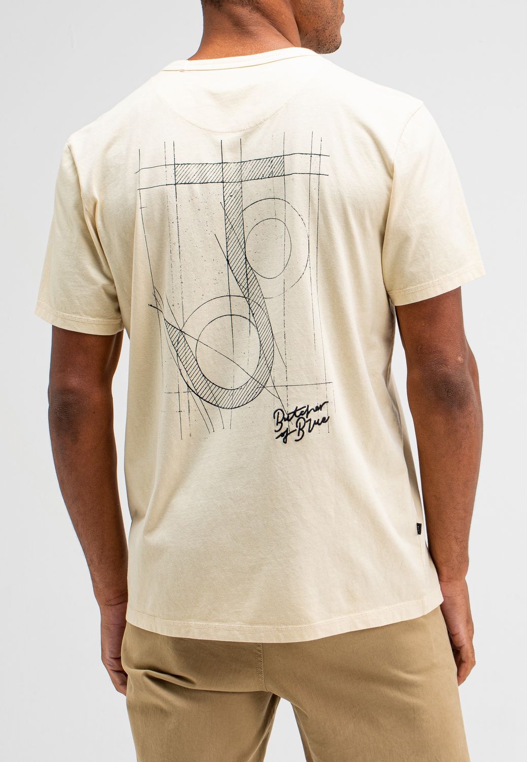 Butcher of Blue Classic Hook Sketch Tee Beige Grey