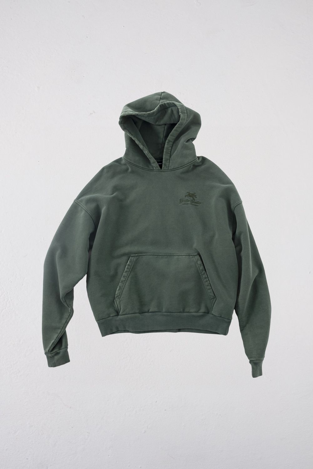 Goodies Sportive 550G PREMIUM BOXY HOODIE GREEN (WASHED)