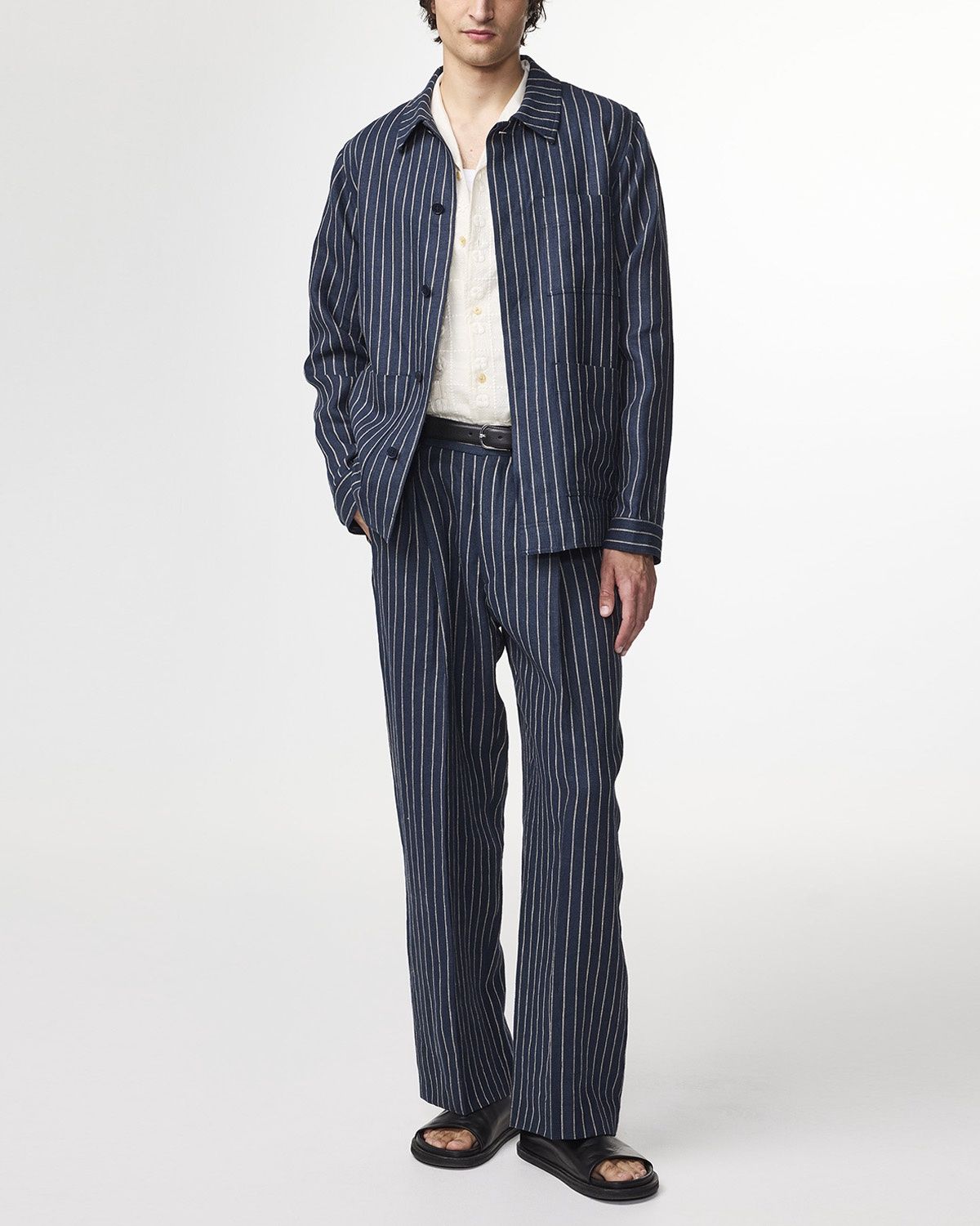 NN07 Olav 1455 Navy Stripe