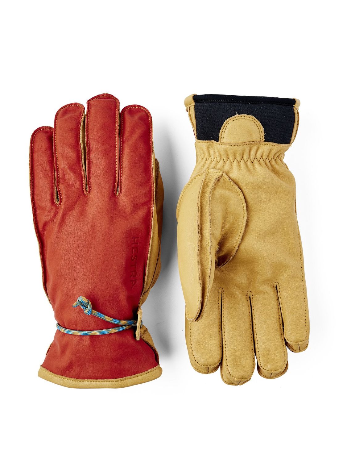 Hestra Wakayama - 5 finger Flame red/Tan