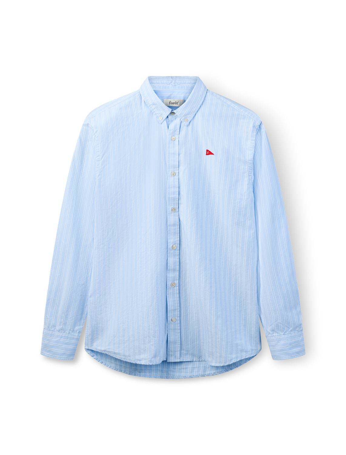 Forét FLAG REGULAR FIT OXFORD SHIRT LIGHT BLUE STRIPE