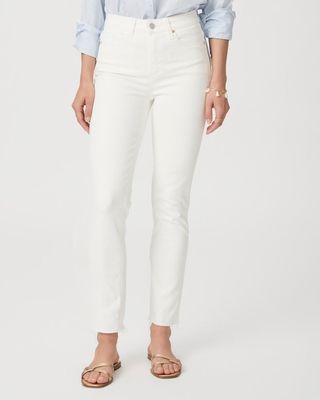 Paige Cindy Straight High-Rise Crop Ecru