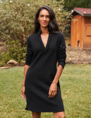 Frank &amp; Eileen Nicole Henley Dress Black