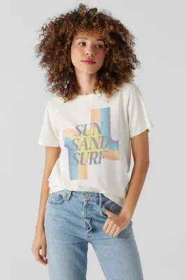 Sol Angeles Sun Surf Hermosa Tee Ecru