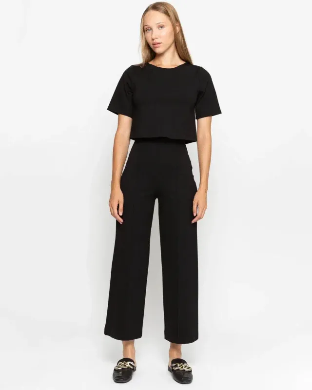 Ripley Rader Point Knit Straight Leg Pant Black