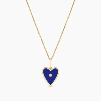 Thatch Amaya Heart Enamel Necklace Blue