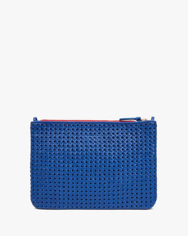 Clare V Flat Clutch w/Tabs Cobalt