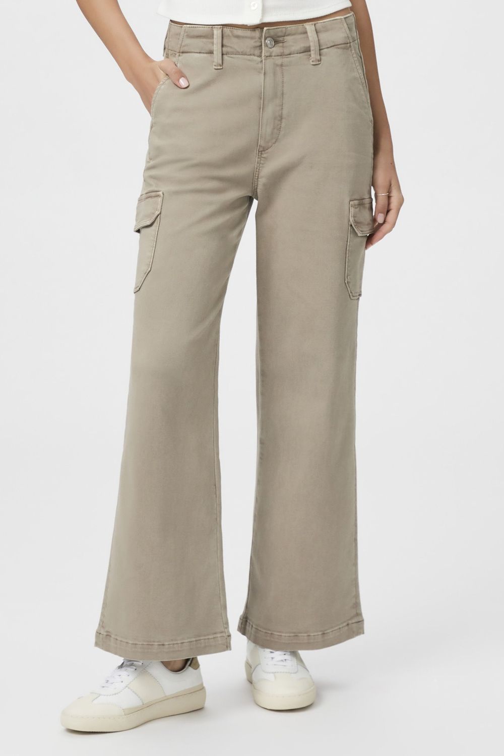 Paige Carly w/Cargo Pockets , Color: Vintage Moss, Size: 25