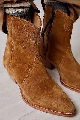 Free People New Frontier Western Boot , Color: Camel Suede, Size: 6