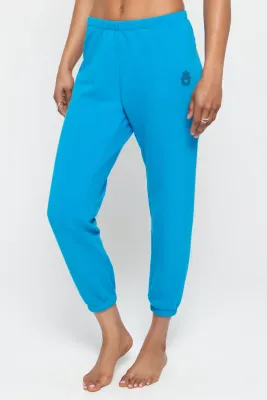 Spiritual Gangster Ombré Hamsa Luna Sweatpant Azul, Color: Azul, Size: XS