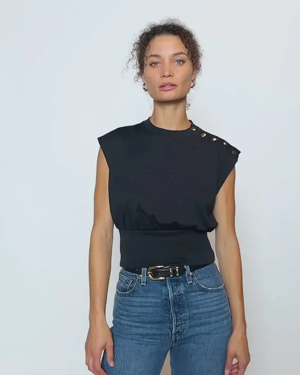 Nation Marni Top, Color: Black, Size: XS