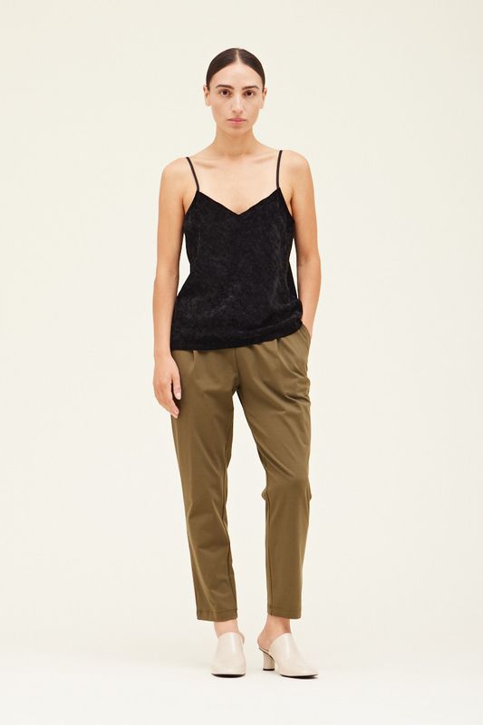 G&amp;G Raw Edge Velvet Tank
