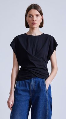 A Piece Apart Twist Drape Tee