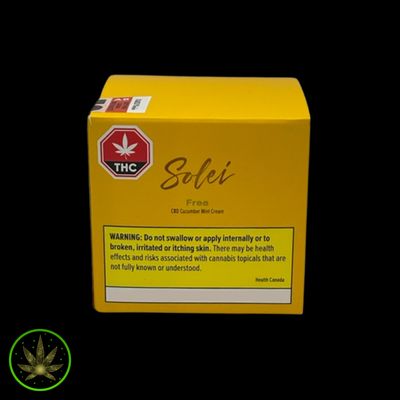 Free CBD (Cucumber Mint) , Solei (75g) Body Cream