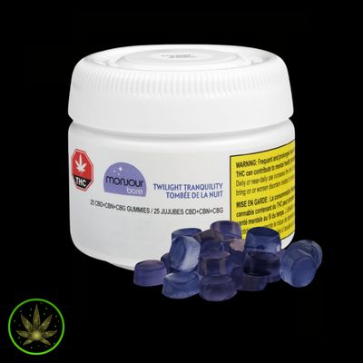 Twilight Tranquility (CBD/CBN/CBG), Monjour Bare (25/pk) Soft Chews