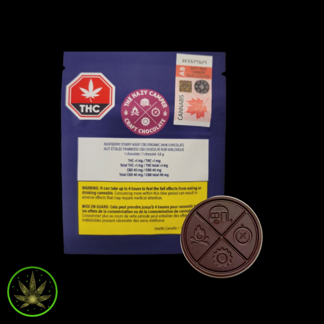 Starry Night CBD Raspberry, The Hazy Camper (1 PC) Dark Chocolate