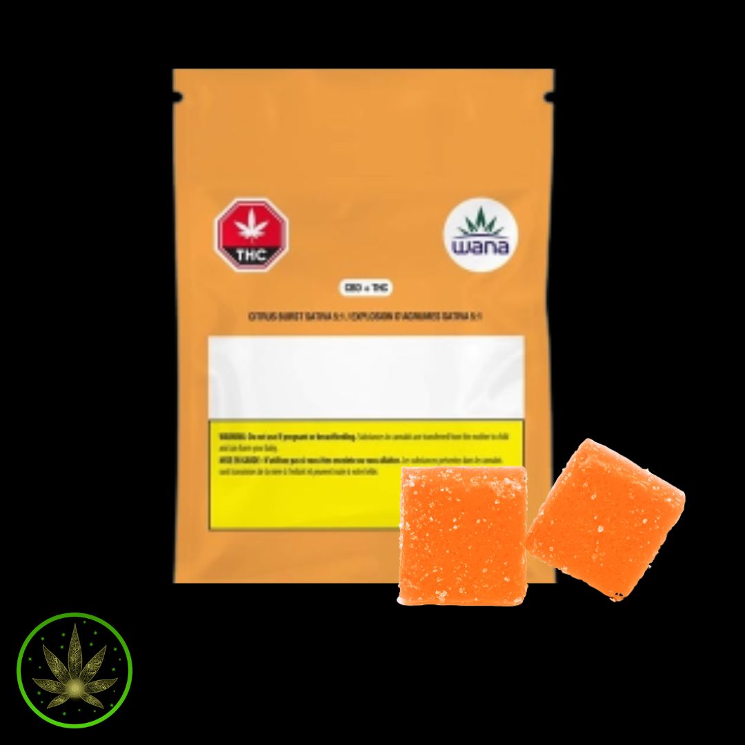 Citrus Burst 5:1 CBD/THC Sativa, Wana  (2/pk) Soft Chews