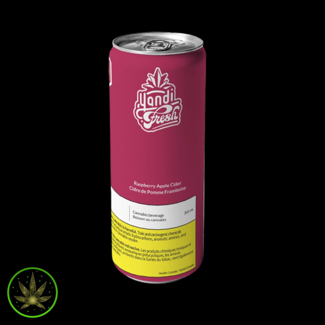 Raspberry THC Apple Cider, Yandi Fresh (355mL) Sparkling Beverages
