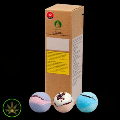 Balanced 100 Multipack (Blue Dream, Bubba Kush, Chocolate Hashberry), Stewart Farms (3/pk) Bath Bombs