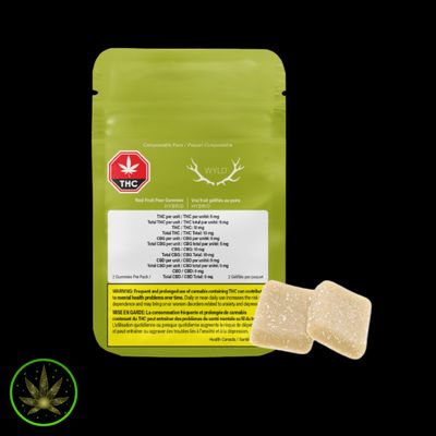 Real Fruit Pear CBG 1:1, Wyld (2/pk) Soft Chews