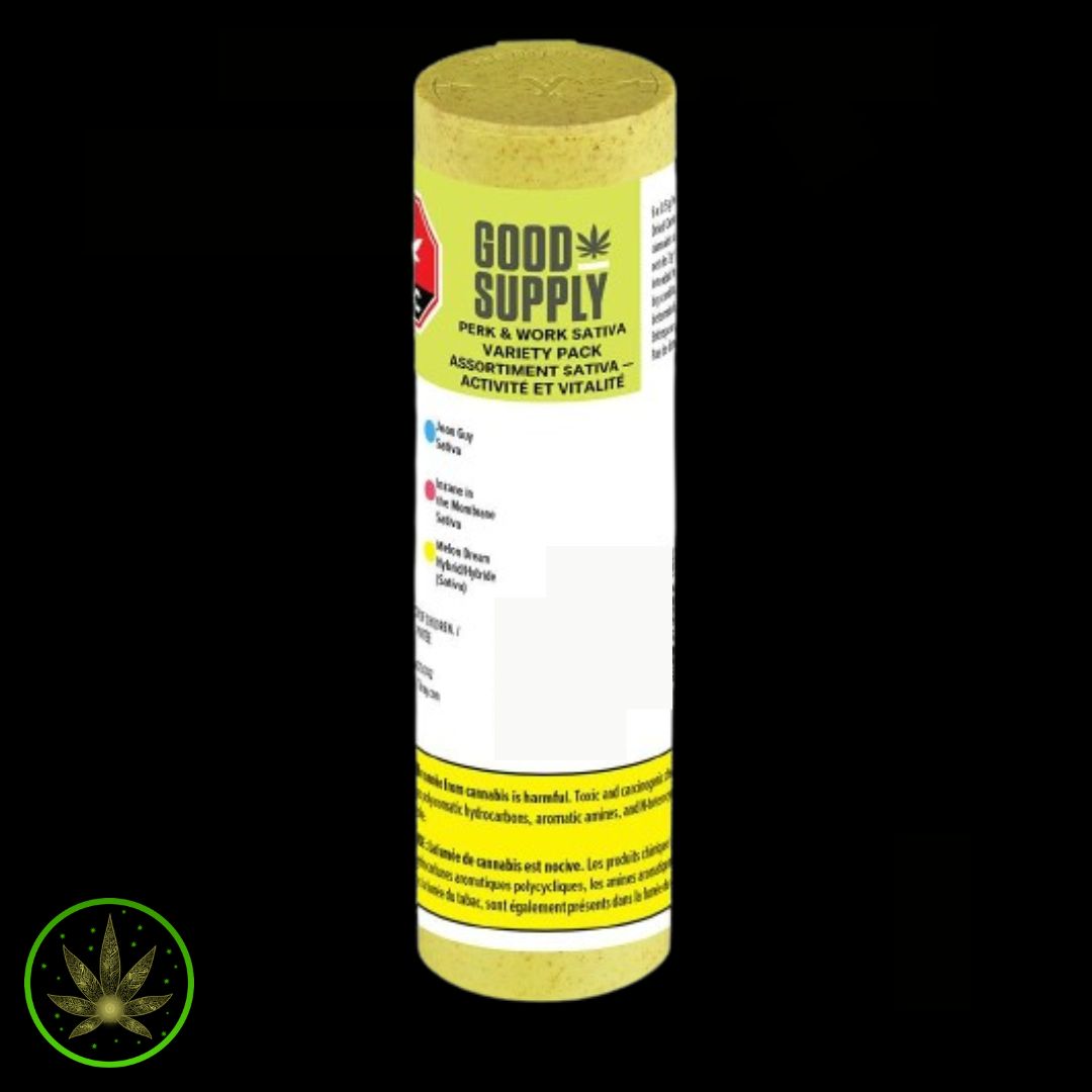 Perk &amp; Work Sativa Variety Pack, Good Supply (6x0.5g) Pre-Rolls