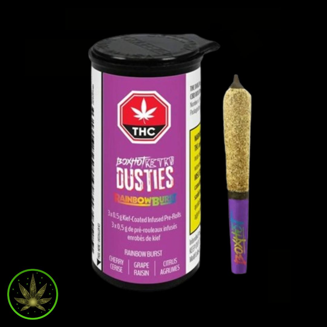 Rainbow Burst-Dusties, BOXHOT (3x0.5g) Infused Pre-Rolls
