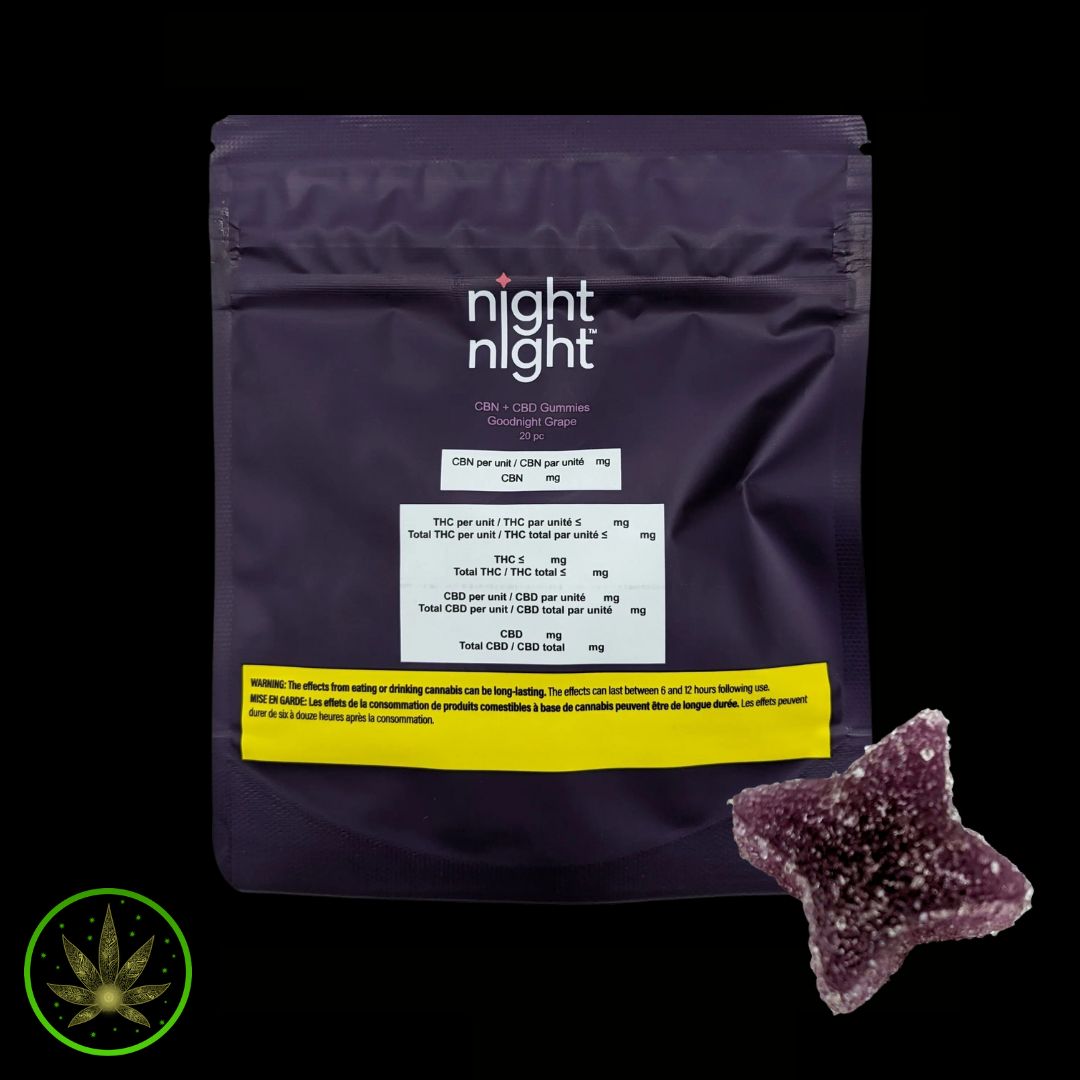 Goodnight Grape CBN+CBD , NightNight (20/pk) Soft Chews
