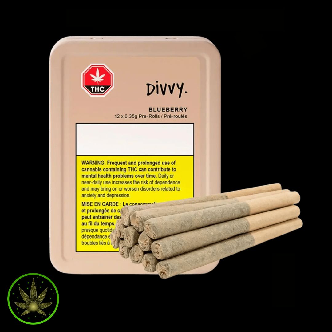 Blueberry, Divvy (12x0.35g) Pre-Rolls