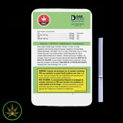 Alaska Thunder Grape Super Slim Electric Dartz, Dab Bods (10x0.4g) Pre-Rolls