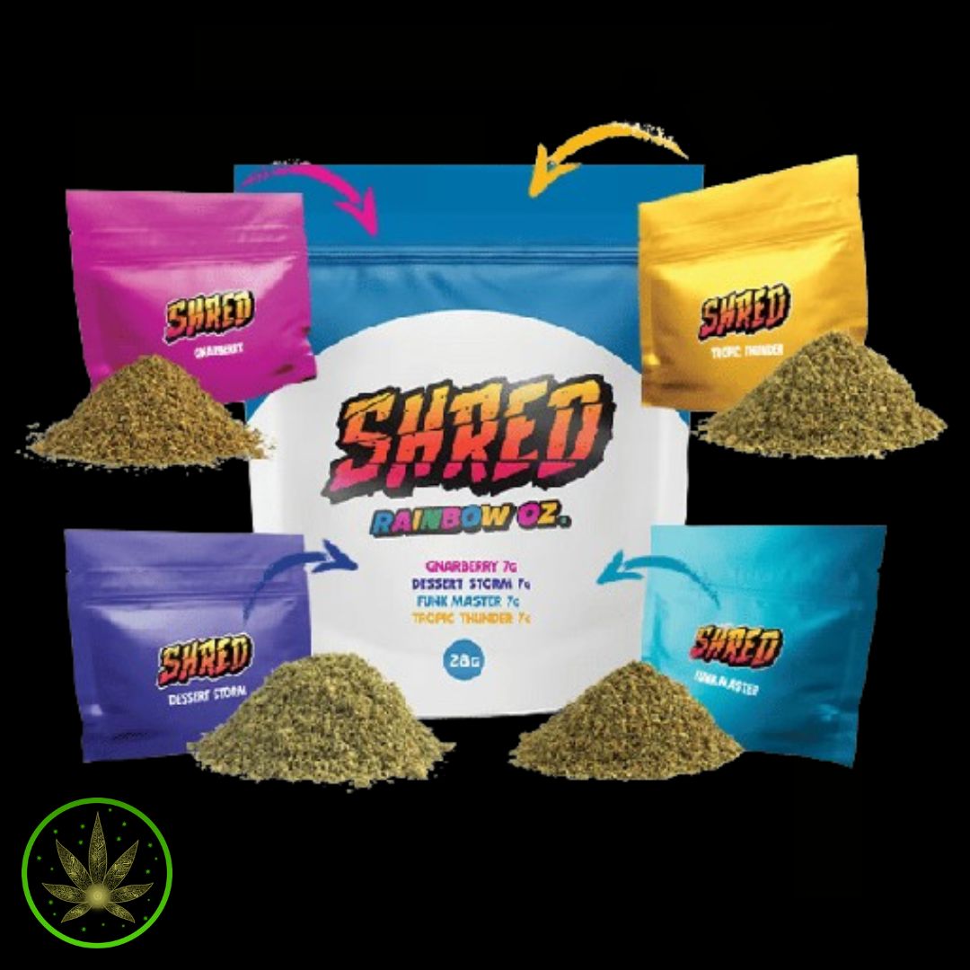 Rainbow Oz, SHRED (4x7g) Milled Flower