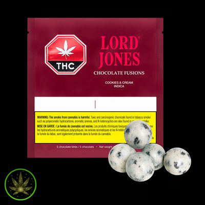 Cookies &amp; Cream Chocolate Fusions, Lord Jones (5/pc) Chocolates