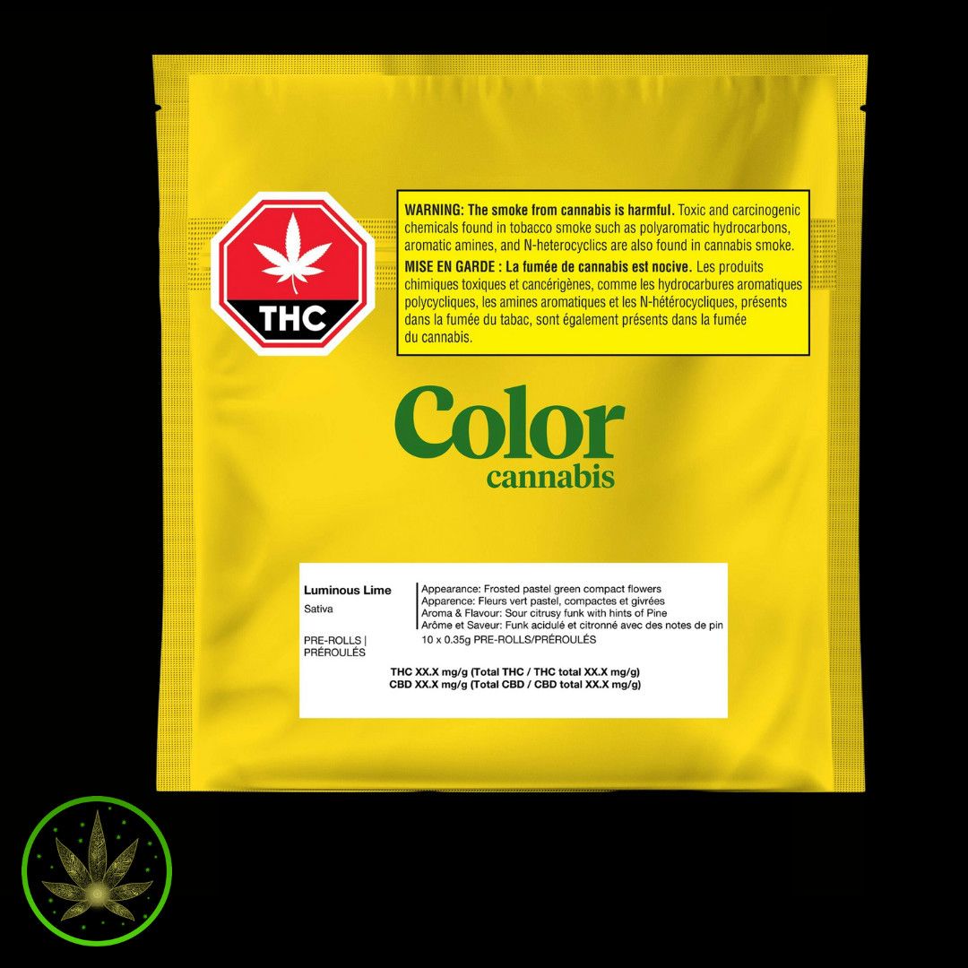 Luminous Lime, Color Cannabis (10x0.35g) Pre-Rolls