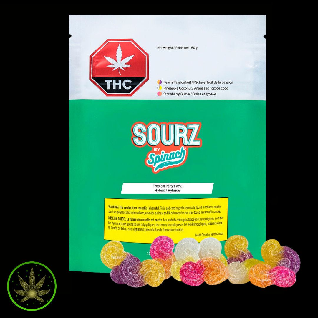 Tropical Party Pack, SOURZ by Spinach (10pk) Soft Chews