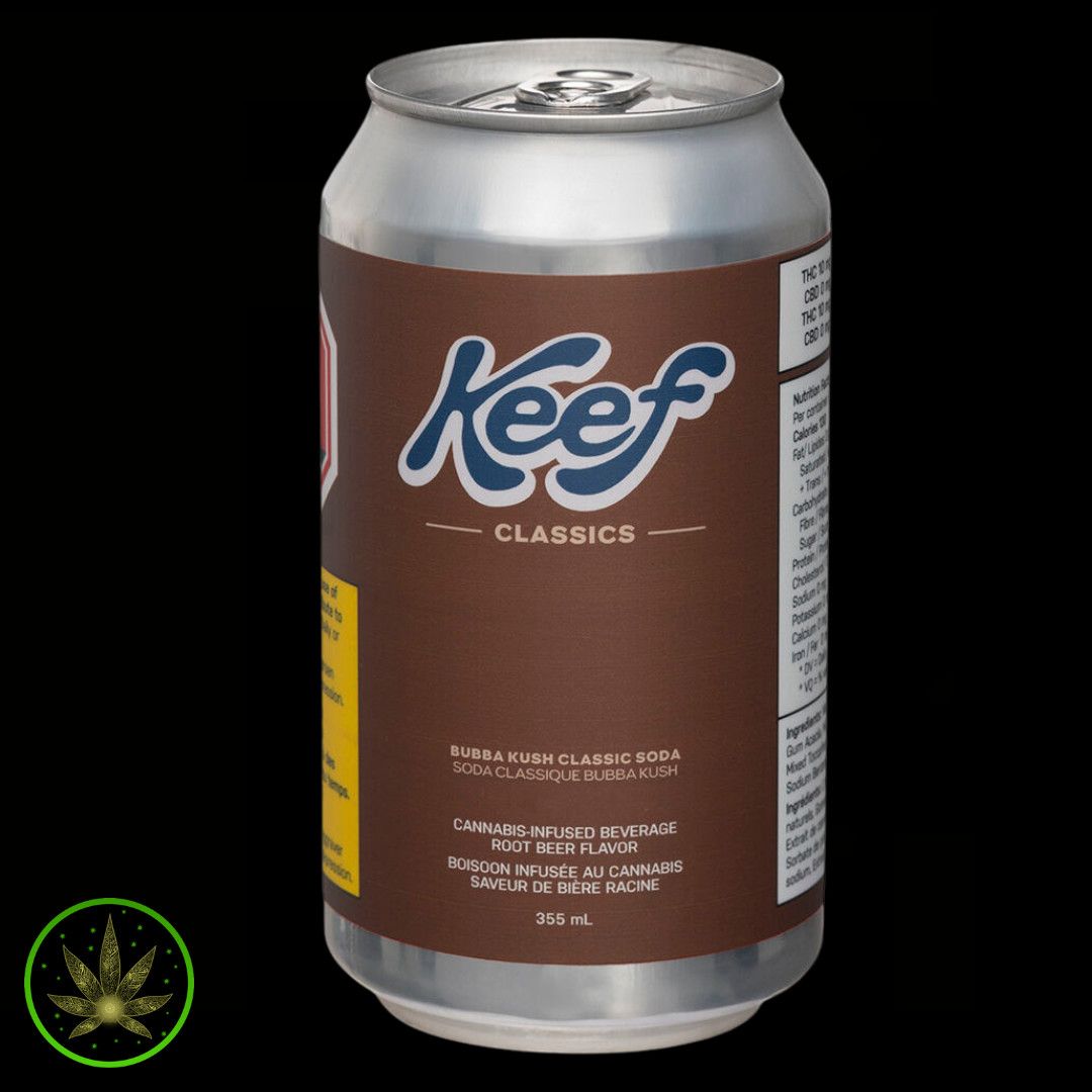 Bubba Kush R.B 10mg THC, Keef Classics (355ml) Soda