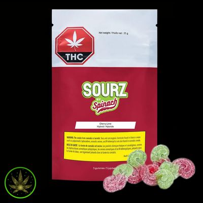 Cherry Lime, SOURZ by Spinach (5/pk) Soft Chews