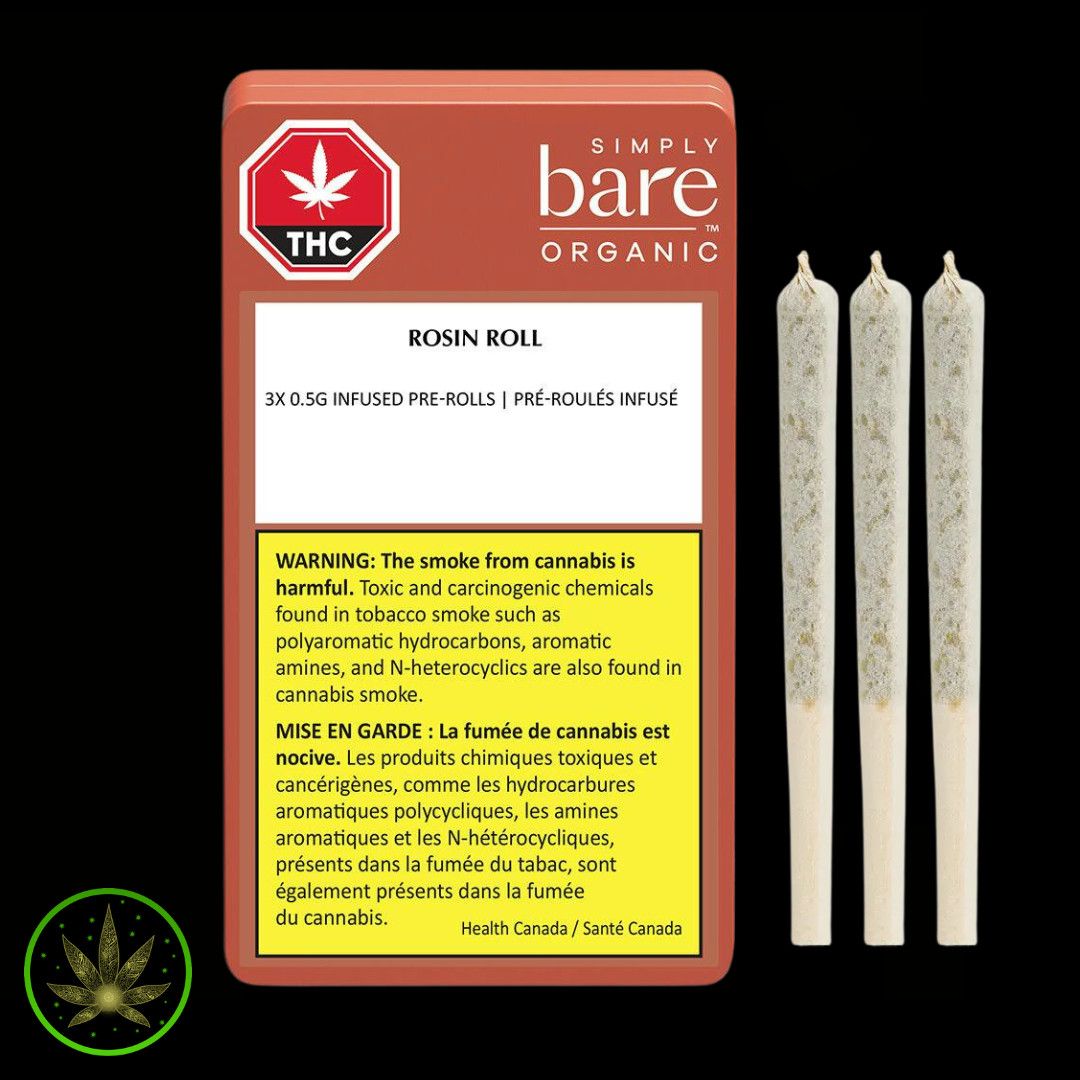 Rosin Roll , Simply Bare (3x0.5g) Infused Pre-Roll