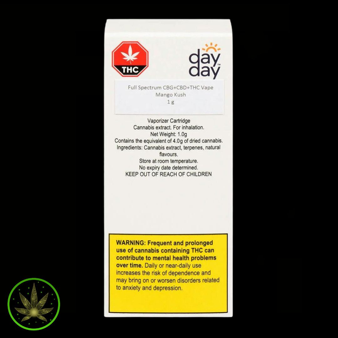 Mango Kush Full Spectrum CBG+CBD+THC, DayDay (1g) PVC