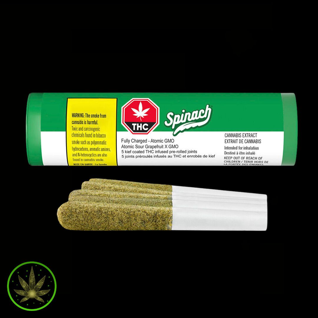 Fully Charged Atomic GMO, Spinach (5x0.5g) Infused Pre-Rolls