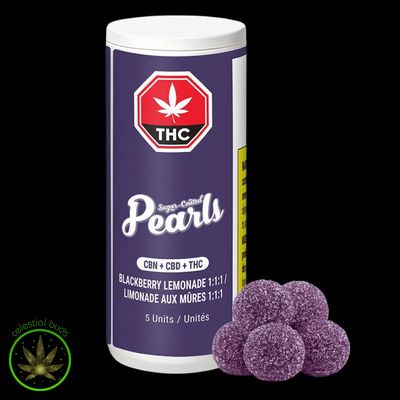 Blackberry Lemonade 1:1:1 CBN:CBD:THC, Pearls by gron (5/pk) Soft Chews