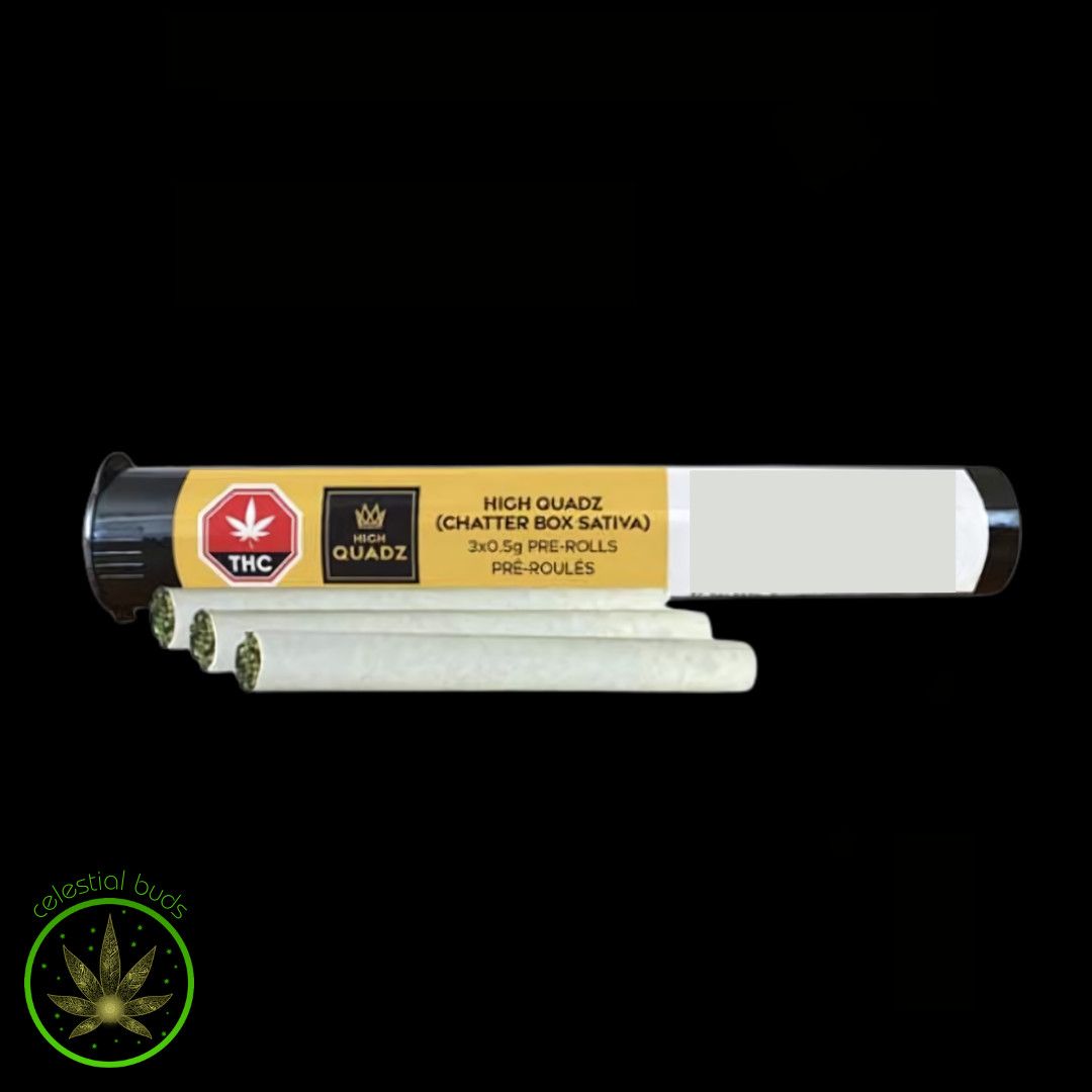 Chatter Box Sativa, High Quadz (3x0.5g) Pre-Rolls